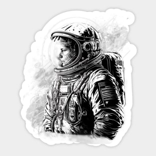 The Street Art Astronaut: A High-Tech Adventurer in Space Sticker